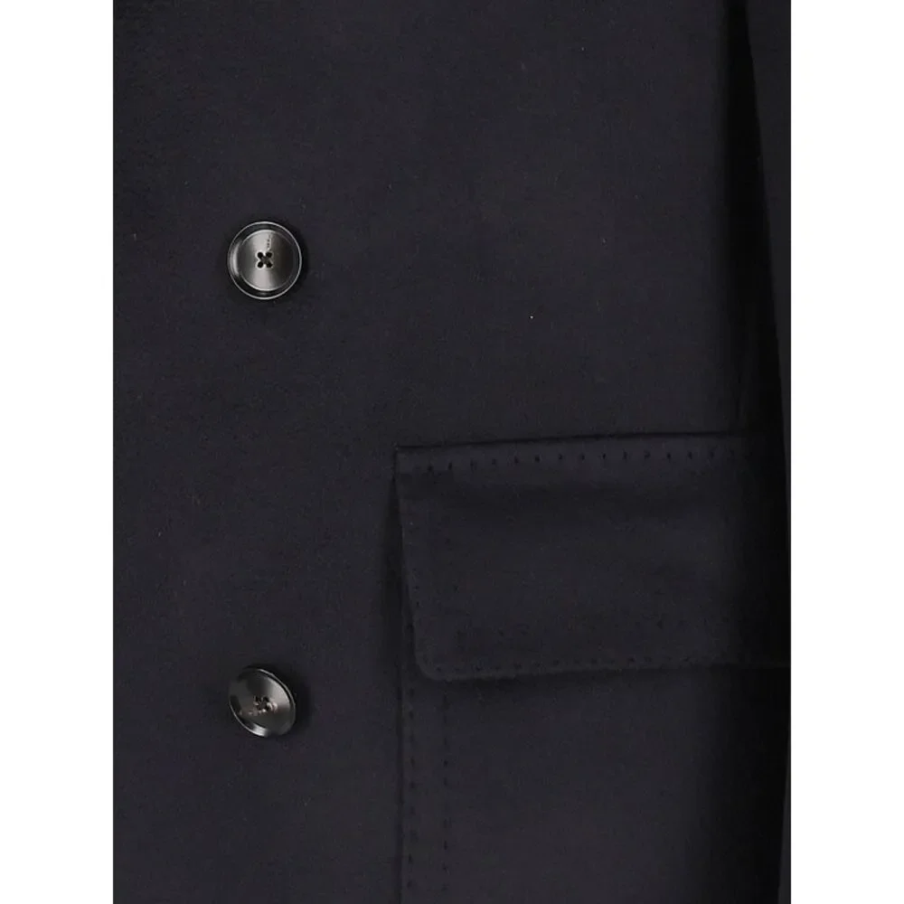 Al Duca D'aosta Men Double-Breasted Cashmere Coat